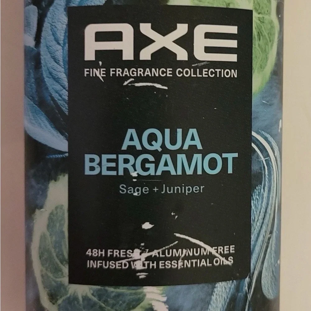 6 Axe Fine Fragrance Collection Deodorant Aqua Bergamot 2.6oz Aluminum Free